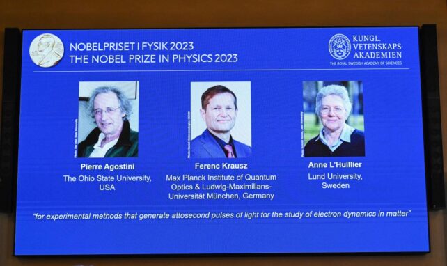 Slide of Physics Novel Prize Winners