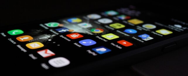 Smartphone Screen Showing Apps