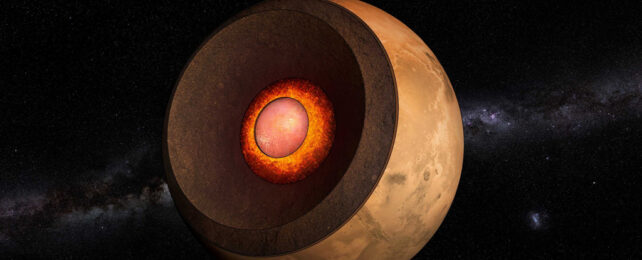 artist's impression of internal view of mars