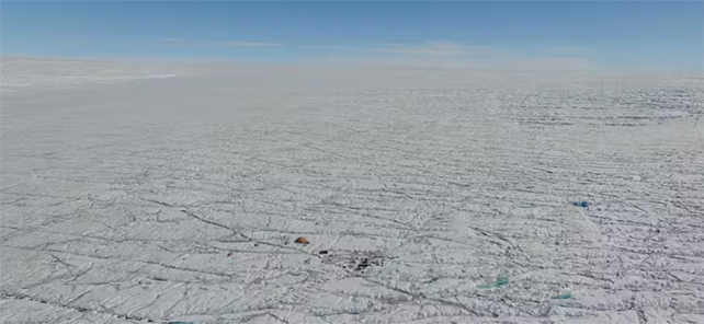 ice sheet and blue sky