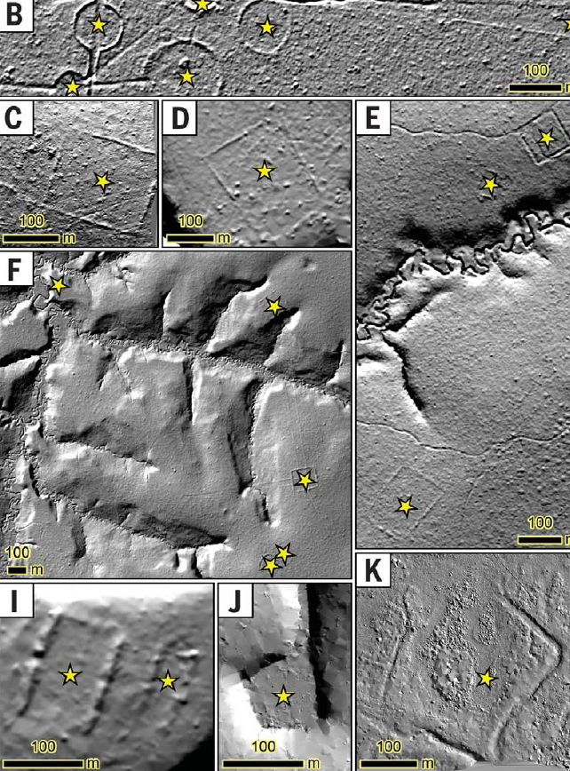 lidar impressions of geometric structures alleged to be earthworks