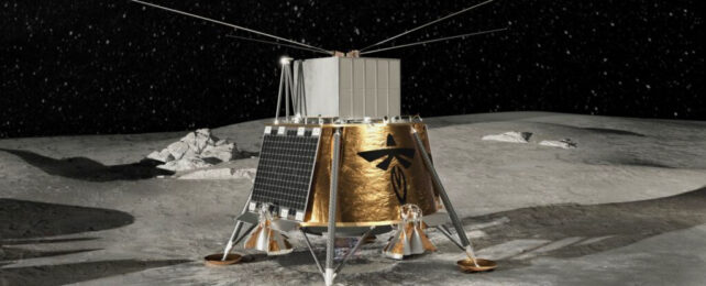 artist impression of radio telescope lander