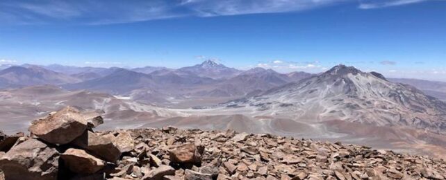 view from summit of Volcán Salín