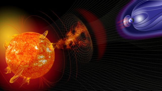 solar flare graphic