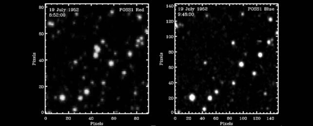 before and after telescope images of missing stars
