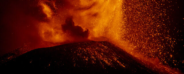 Volcano Etna eruption