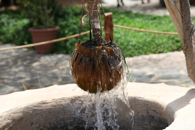 leather bucket for a water well