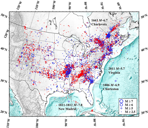 North America Earthquake Map