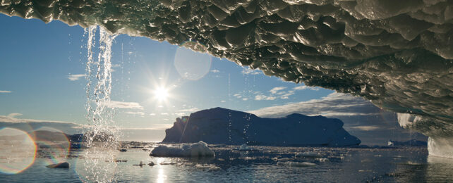 melting glacier ice