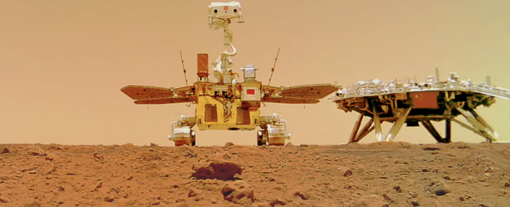 Pendarat Tiongkok menemukan struktur poligonal raksasa yang terkubur di bawah Mars: ScienceAlert