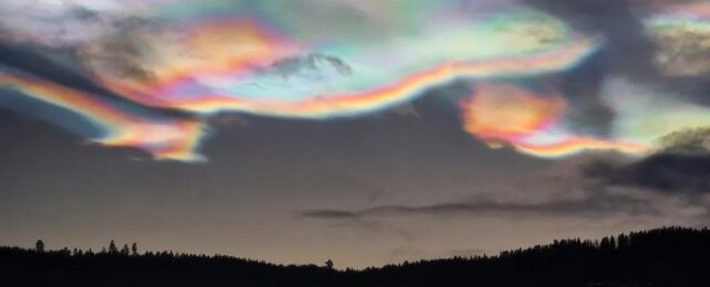 PSC Clouds over landscape