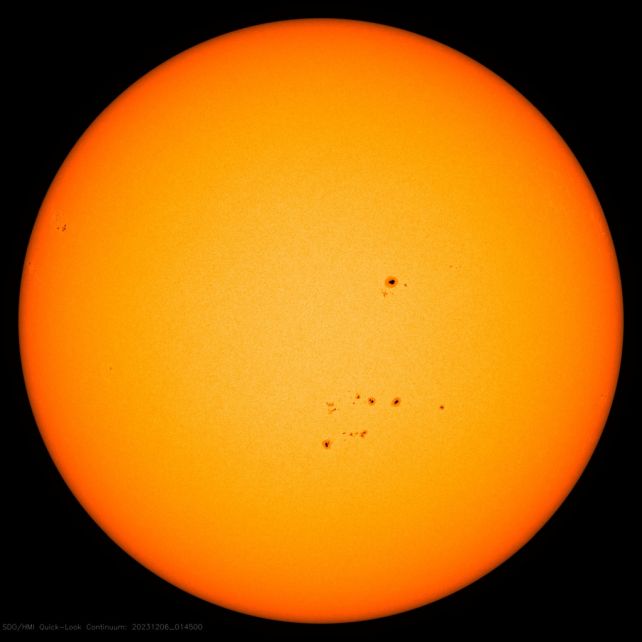 sunspots december 2023