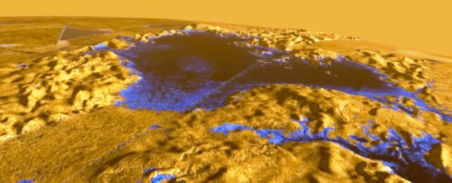 False Color Image Shows Ligeia Mare On Titan