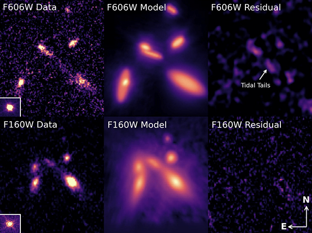 As galáxias foram selecionadas usando dados capturados pelo Hubble