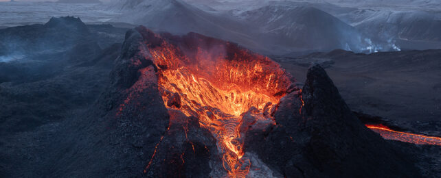 Volcano crater