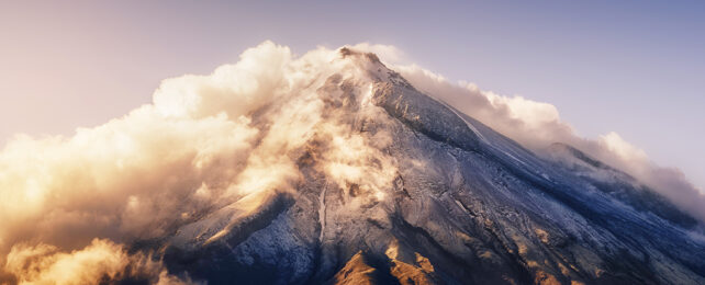 Clouds on a mountain