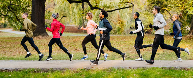 A group of joggers