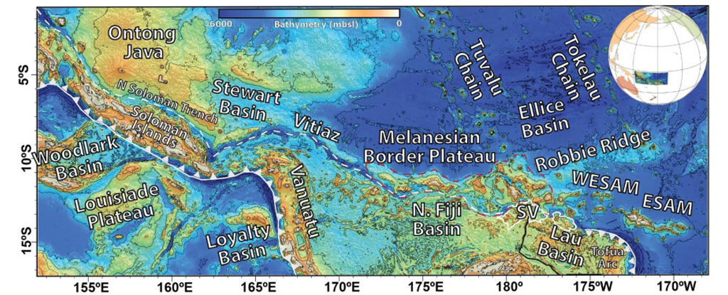 태평양에서 자라는 광범위한 화산 상부구조 발견 : ScienceAlert