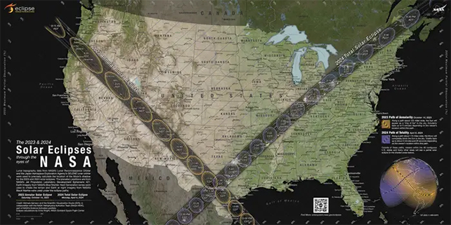 map of us showing path of solar eclipses
