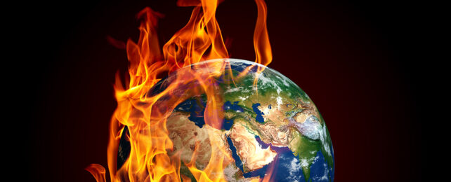 Earth burning