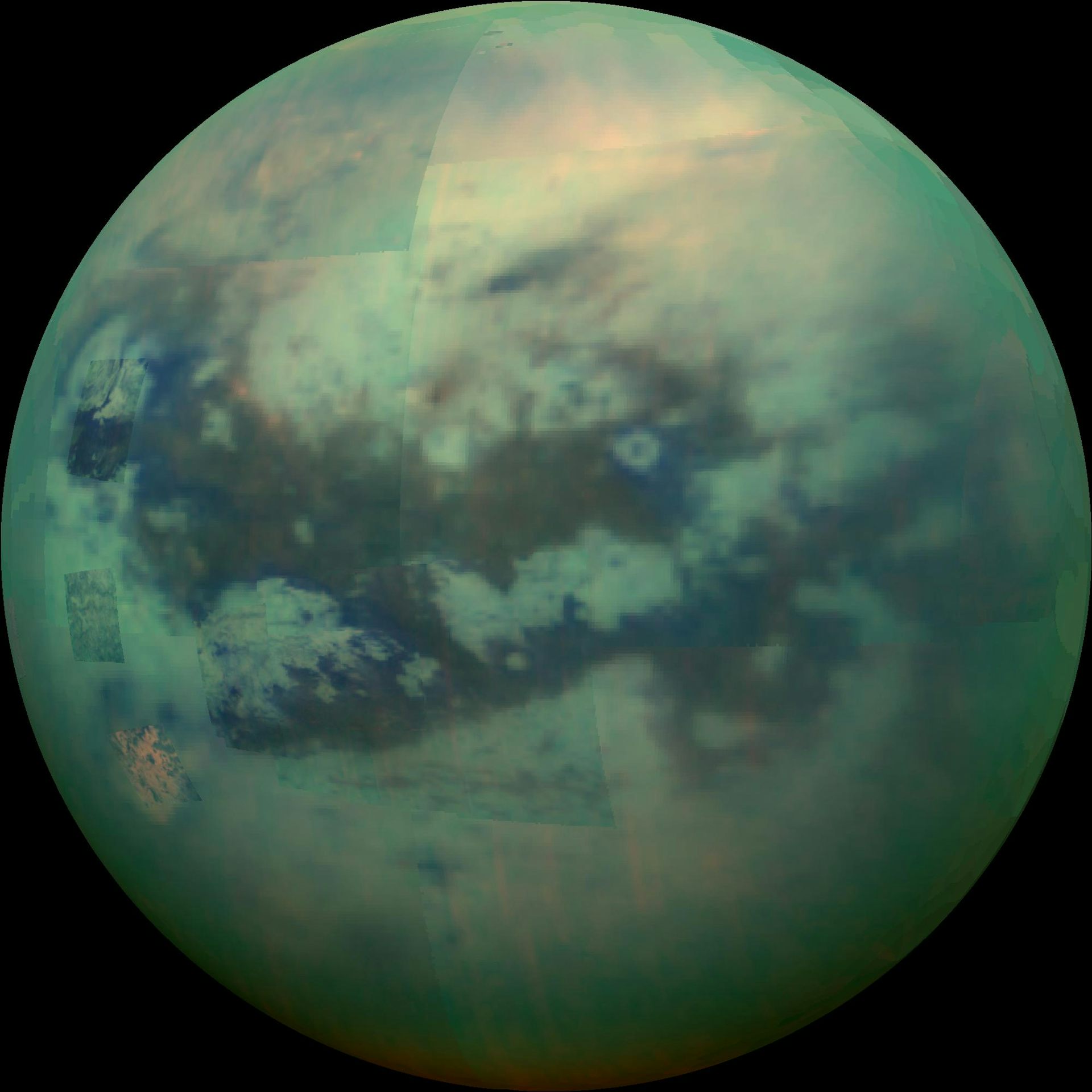 Детали поверхности Титана по инфракрасным изображениям