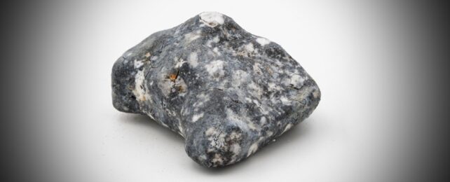 Meteorite Fragment White Background