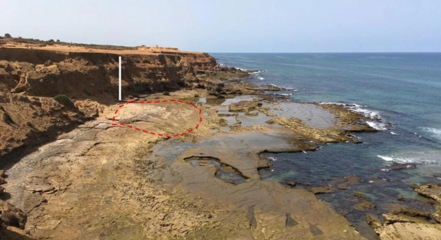 The beach where the prints were found