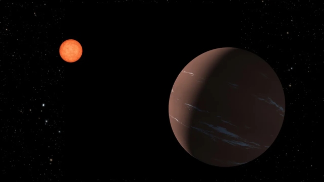 Super Earth Near Star In Space