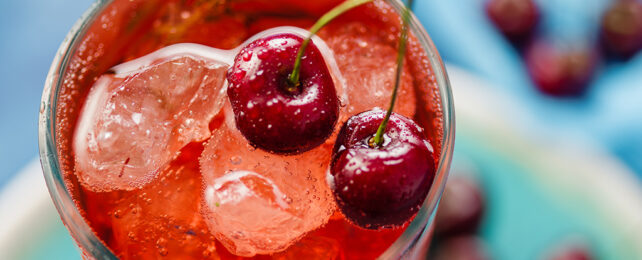 cherries in a drink