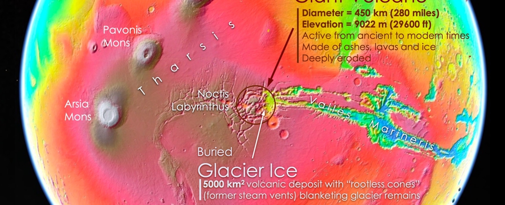 Enorme volcán en Marte encontrado escondido dentro de un extenso laberinto: Heaven32