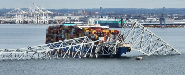 Ship Under Baltimore Bridge
