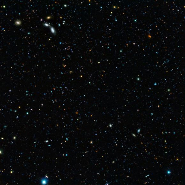 Deep field view of galaxies