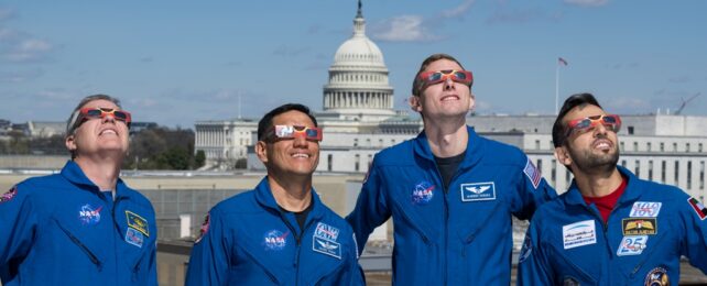 NASA Crew Looks At Eclipse