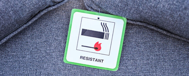 tag on fire-resistant clothing