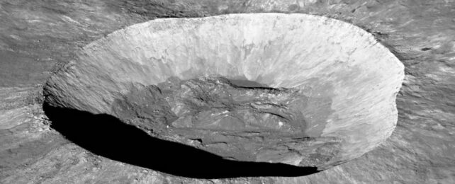 photograph of a lunar crater