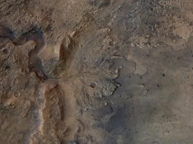 space view of jezero crater