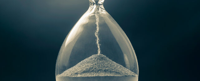 sand in an hourglass