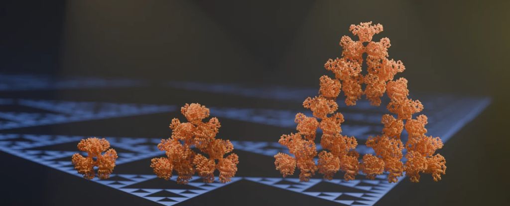 La prima particella frattale in natura si assembla nel triangolo di Sierpinski e non sappiamo perché