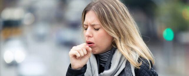 women coughing