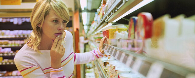 woman browsing in a supermarket