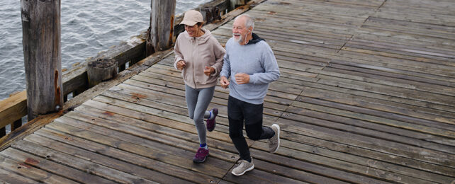 Elderly joggers