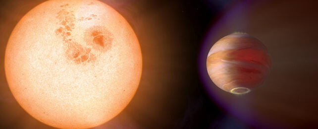 star swallowing nearby planet