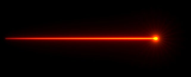 Blazing Orange Beam In Space