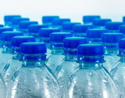 plastic water bottles
