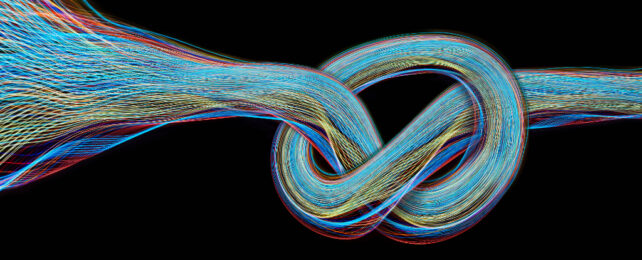 abstract lines in a knot