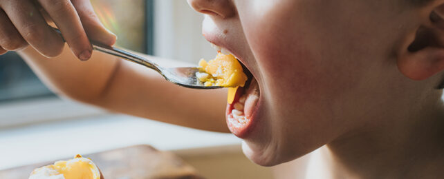 Boy eating