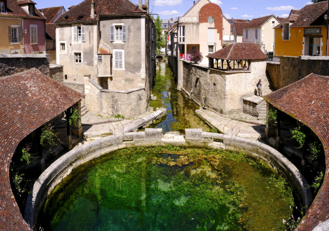 pool in a city