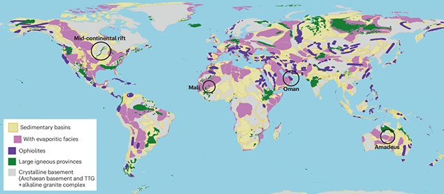 Map of hydrogen zones