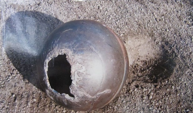 A spacecraft fuel cylinder