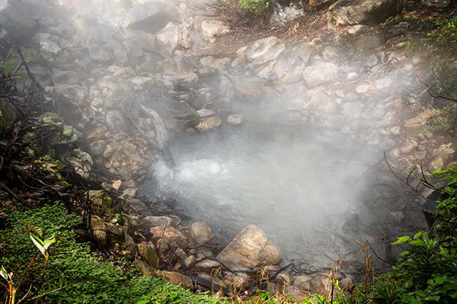 Bubbling magma